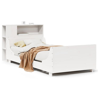 vidaXL Lit en bois massif sans matelas Blanc 75x190 cm Bois de pin