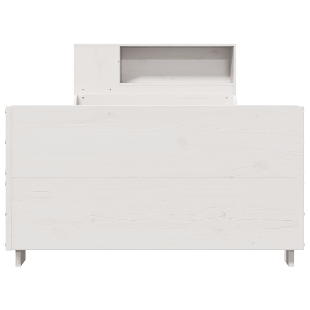 vidaXL Lit en bois massif sans matelas Blanc 75x190 cm Bois de pin