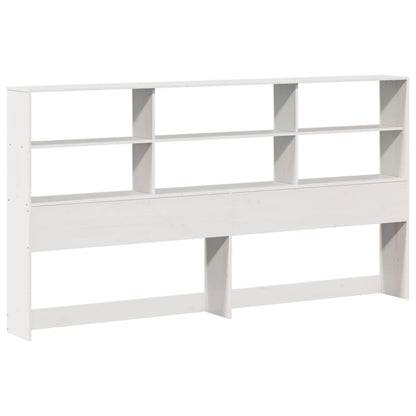 vidaXL Massivholzbett mit Regal ohne Matratze Weiß 180x200 cm