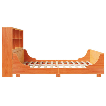 vidaXL Massivholzbett ohne Matratze Wachsbraun 180x200 cm Massivholz