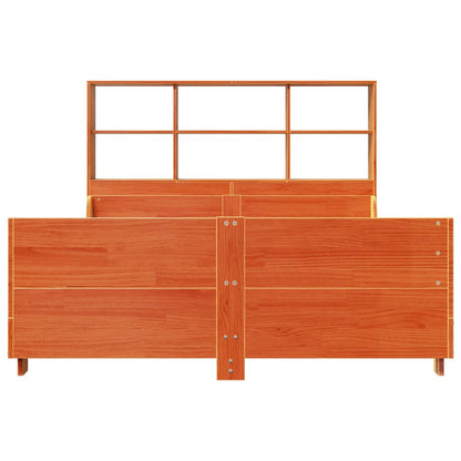 vidaXL Massivholzbett ohne Matratze Wachsbraun 160x200 cm Massivholz