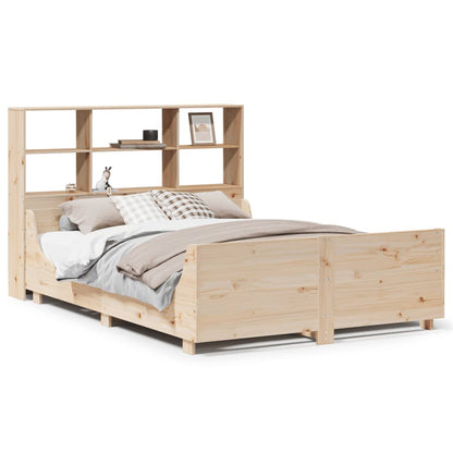 vidaXL Massivholzbett mit Regal ohne Matratze 140x200 cm