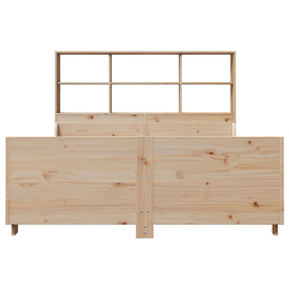 vidaXL Massivholzbett mit Regal ohne Matratze 140x200 cm