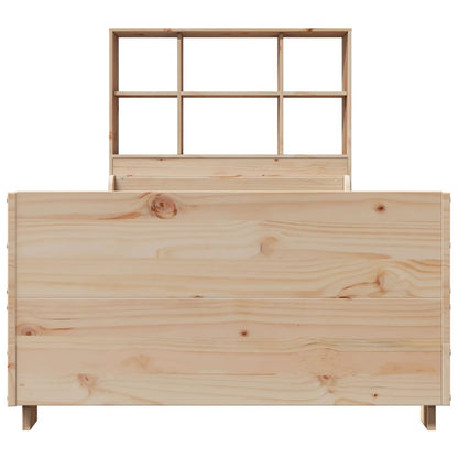 vidaXL Massivholzbett mit Regal ohne Matratze 90x200 cm Massivholz