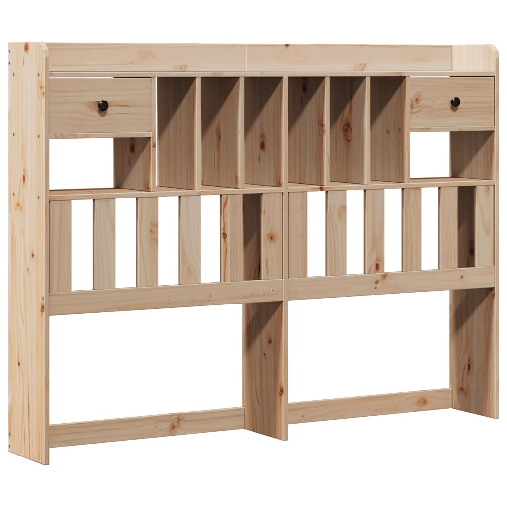 vidaXL Massivholzbett mit Regal ohne Matratze 150x200 cm Kiefernholz