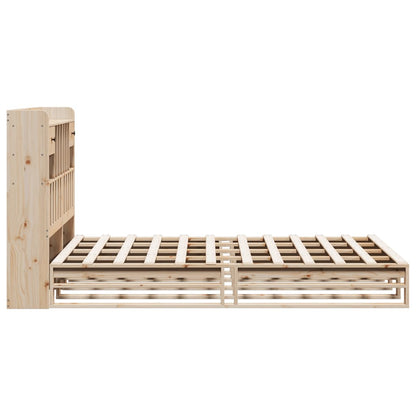 vidaXL Massivholzbett mit Regal ohne Matratze 150x200 cm Kiefernholz