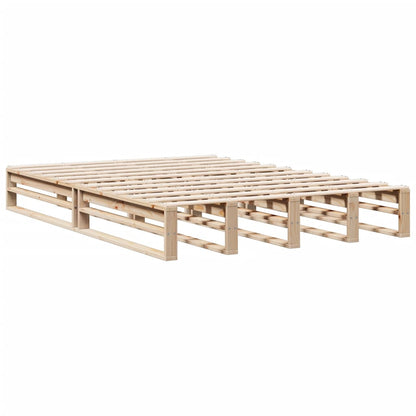 vidaXL Massivholzbett mit Regal ohne Matratze 160x200 cm Kiefernholz