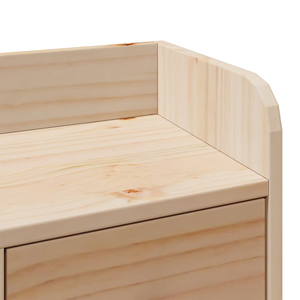 vidaXL Massivholzbett mit Regal ohne Matratze 160x200 cm Kiefernholz