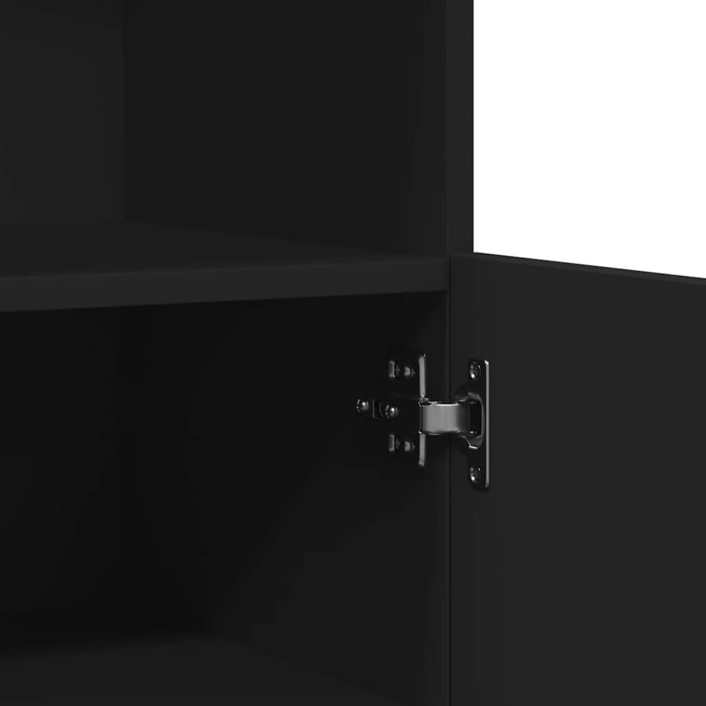 vidaXL Sideboard Schwarz 81x37x100 cm Holzwerkstoff