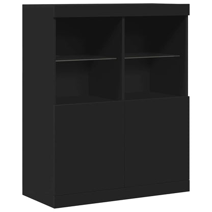 vidaXL Sideboard Schwarz 81x37x100 cm Holzwerkstoff