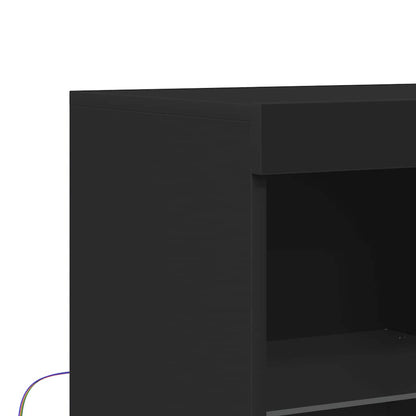 vidaXL Sideboard Schwarz 81x37x100 cm Holzwerkstoff
