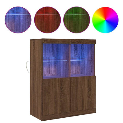 vidaXL Sideboard Braun Eichen-Optik 81x37x100 cm Holzwerkstoff