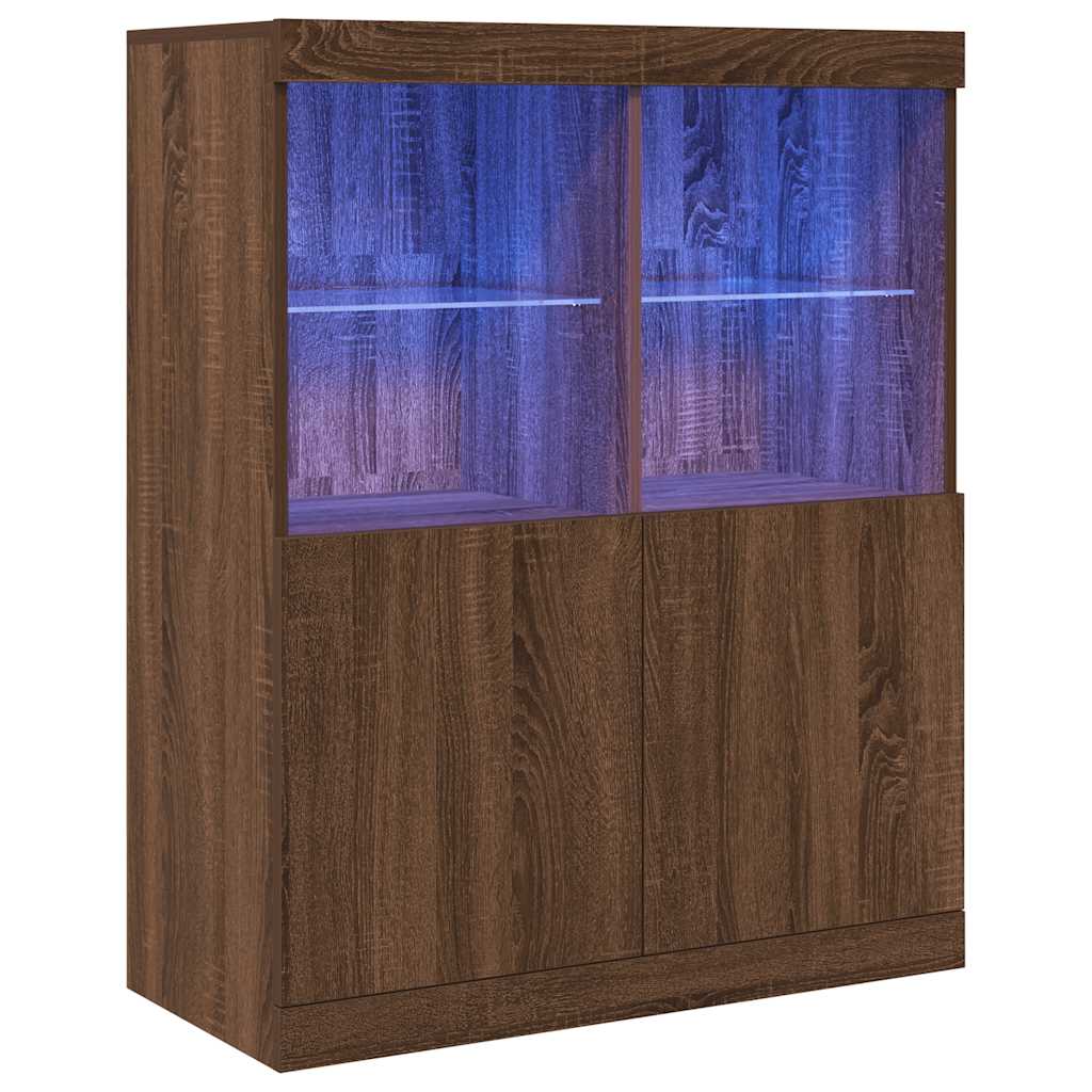 vidaXL Sideboard Braun Eichen-Optik 81x37x100 cm Holzwerkstoff