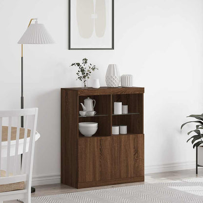 vidaXL Sideboard Braun Eichen-Optik 81x37x100 cm Holzwerkstoff