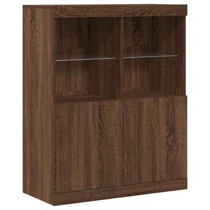 vidaXL Sideboard Braun Eichen-Optik 81x37x100 cm Holzwerkstoff