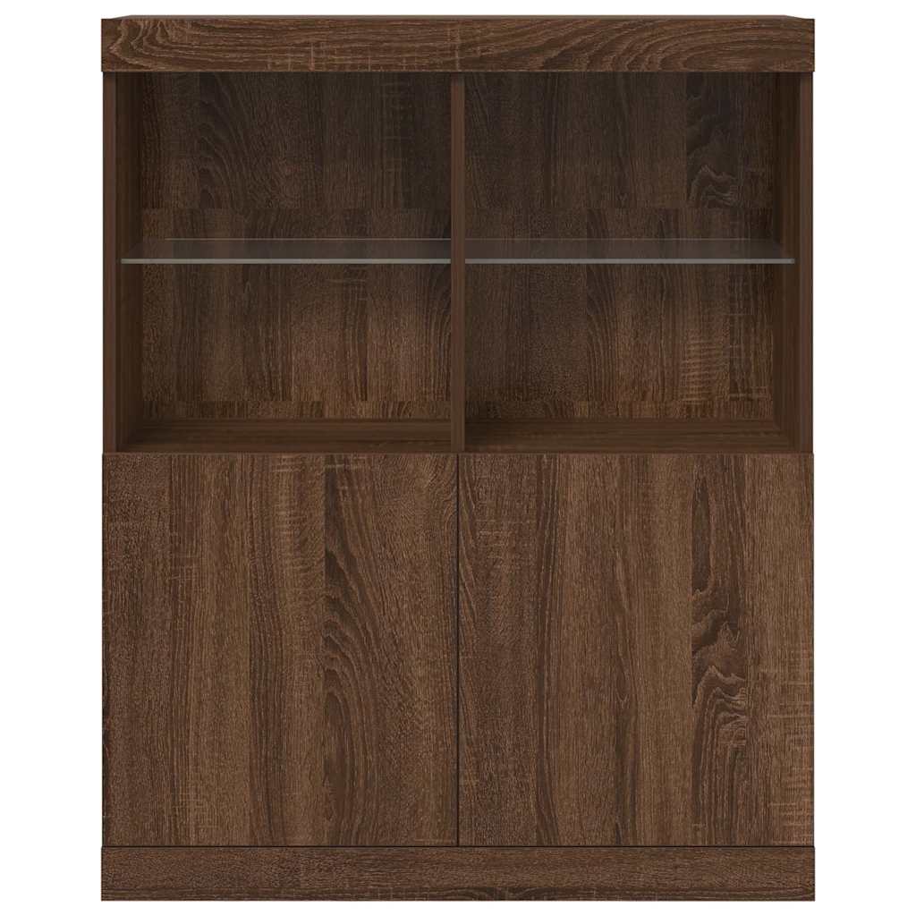 vidaXL Sideboard Braun Eichen-Optik 81x37x100 cm Holzwerkstoff