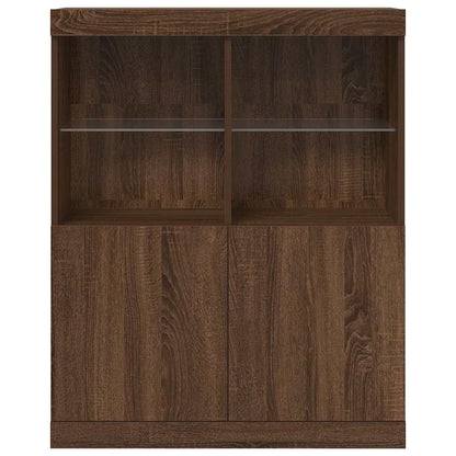 vidaXL Sideboard Braun Eichen-Optik 81x37x100 cm Holzwerkstoff