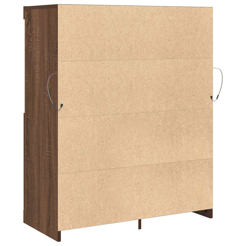 vidaXL Sideboard Braun Eichen-Optik 81x37x100 cm Holzwerkstoff
