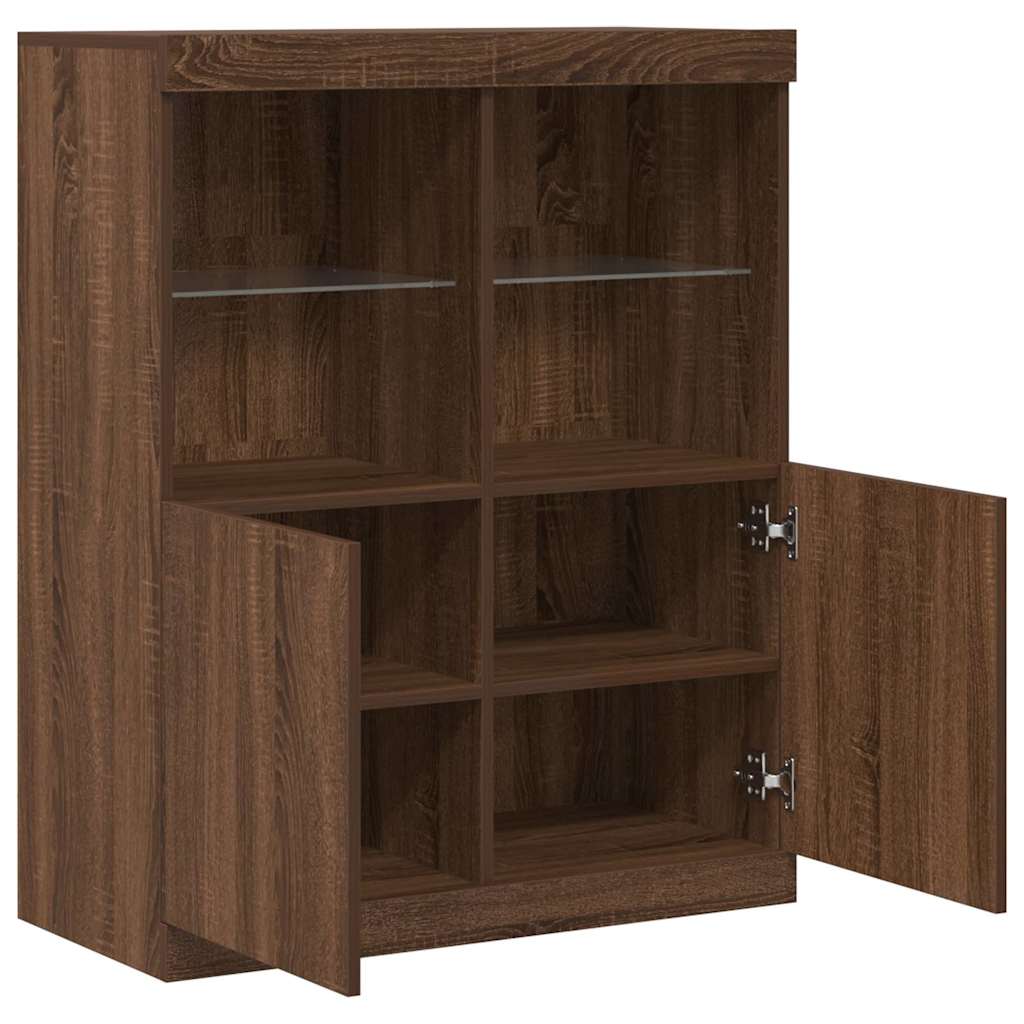 vidaXL Sideboard Braun Eichen-Optik 81x37x100 cm Holzwerkstoff