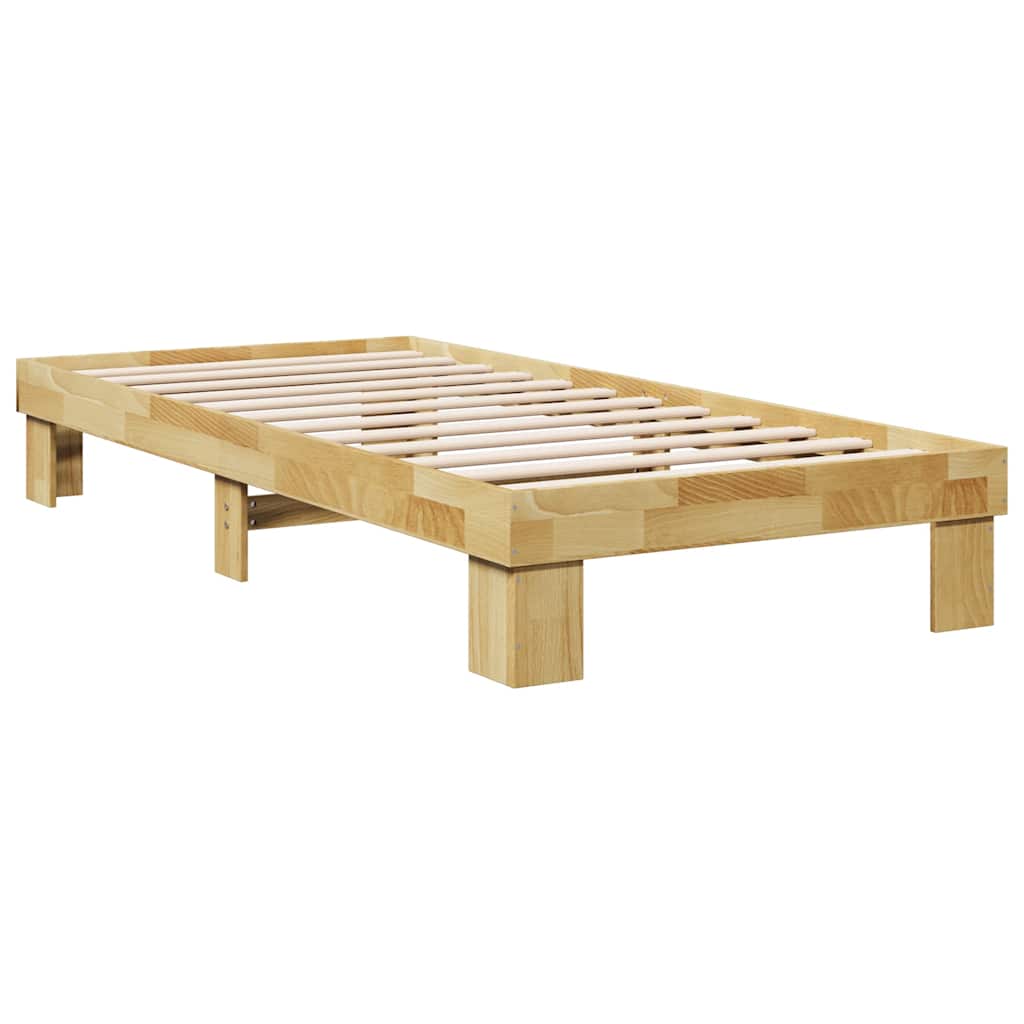 vidaXL Massivholzbett ohne Matratze 100x200 cm Eichenholz
