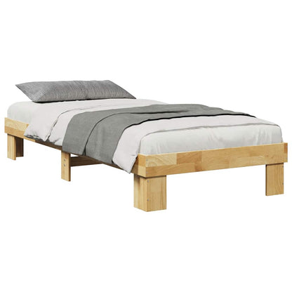 vidaXL Massivholzbett ohne Matratze 100x200 cm Eichenholz