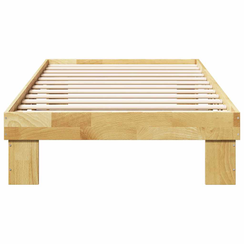 vidaXL Massivholzbett ohne Matratze 100x200 cm Eichenholz