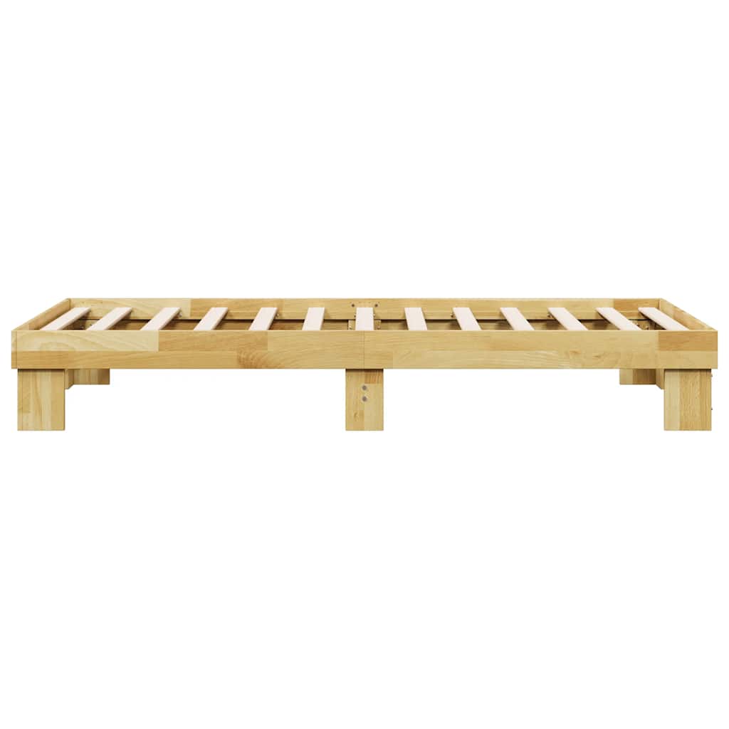 vidaXL Massivholzbett ohne Matratze 100x200 cm Eichenholz
