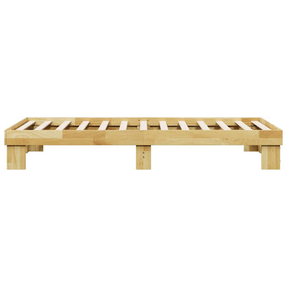 vidaXL Massivholzbett ohne Matratze 100x200 cm Eichenholz