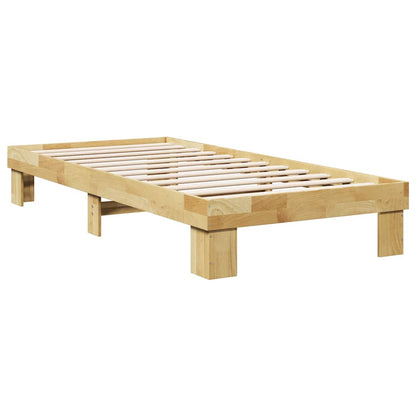 vidaXL Massivholzbett ohne Matratze 100x200 cm Eichenholz