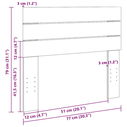 vidaXL Kopfteil 75 cm Massivholz Eiche