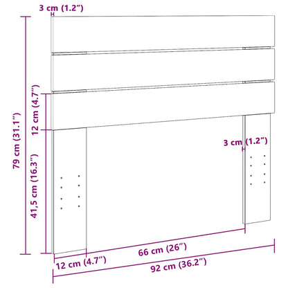 vidaXL Kopfteil 90 cm Massivholz Eiche