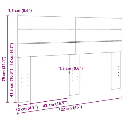 vidaXL Kopfteil 120 cm Massivholz Eiche