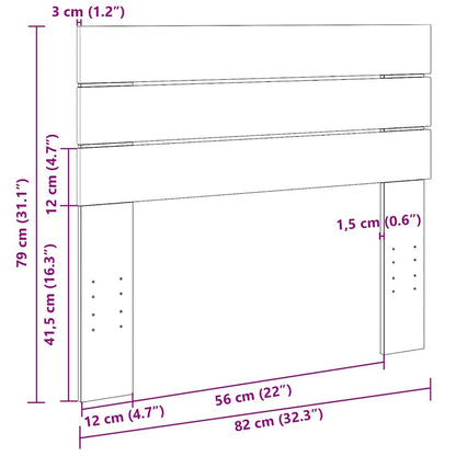 vidaXL Kopfteil 80 cm Massivholz Eiche