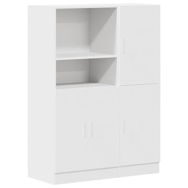 vidaXL Ensemble de 2 meubles de cuisine blanc Aggloméré