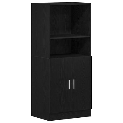 vidaXL 2-tlg. Küchenschrank-Set Schwarz Holzwerkstoff