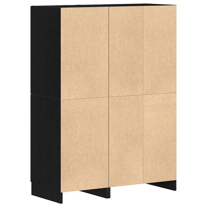 vidaXL 2-tlg. Küchenschrank-Set Schwarz Holzwerkstoff