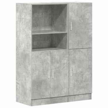 vidaXL Ensemble de 2 armoires de cuisine gris béton en bois d'ingénierie