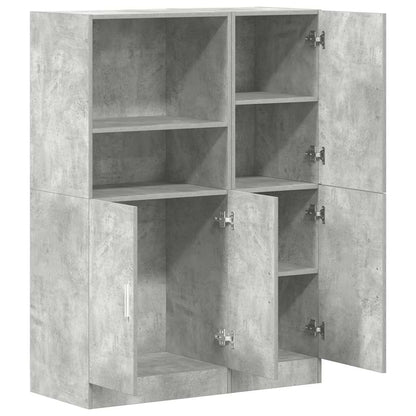 vidaXL Ensemble de 2 armoires de cuisine gris béton en bois d'ingénierie