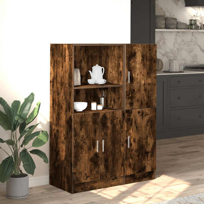 vidaXL 2-tlg. Küchenschrank-Set Räuchereiche Holzwerkstoff