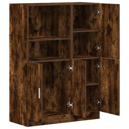 vidaXL 2-tlg. Küchenschrank-Set Räuchereiche Holzwerkstoff