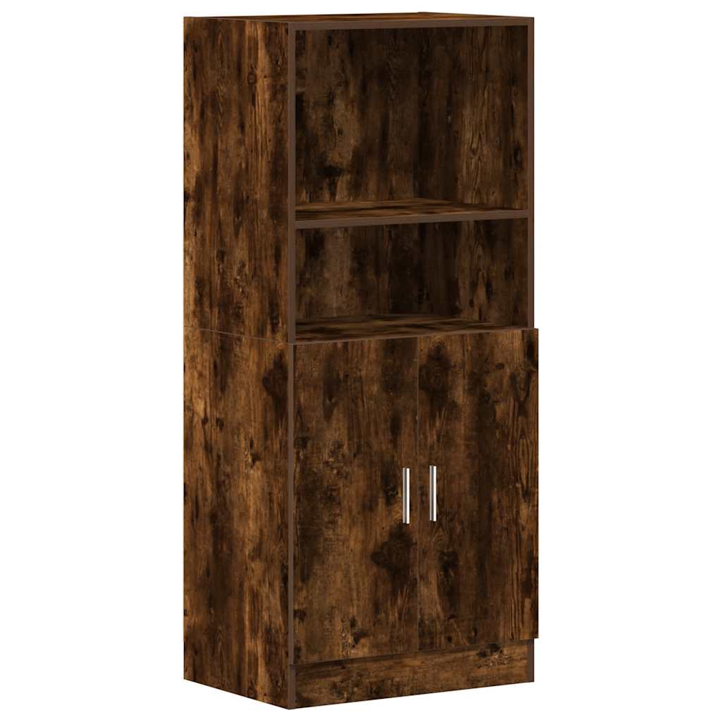vidaXL 2-tlg. Küchenschrank-Set Räuchereiche Holzwerkstoff