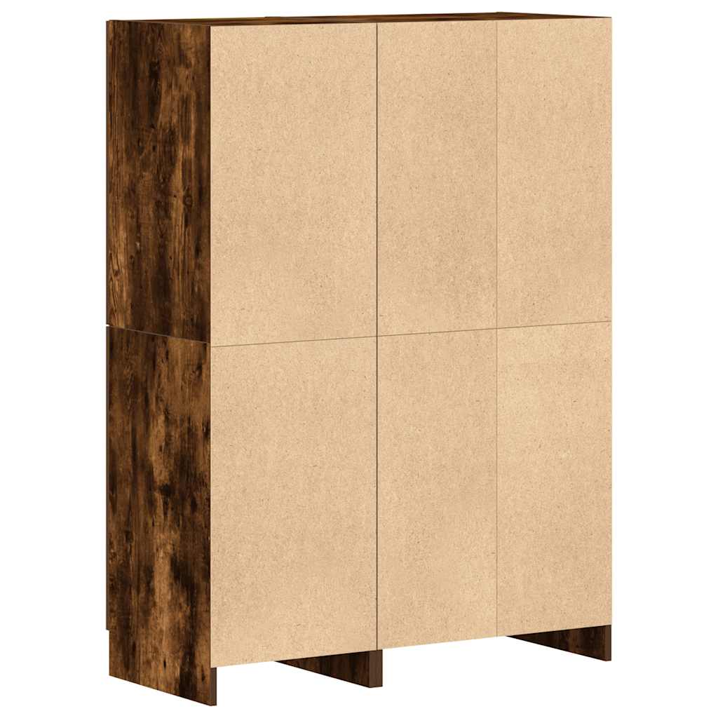 vidaXL 2-tlg. Küchenschrank-Set Räuchereiche Holzwerkstoff