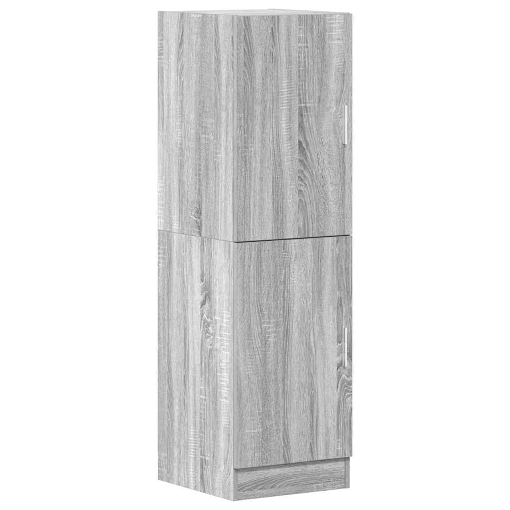 vidaXL Ensemble de 2 meubles de cuisine gris en aggloméré coloris chêne sonoma