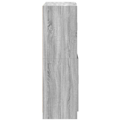vidaXL Ensemble de 2 meubles de cuisine gris en aggloméré coloris chêne sonoma