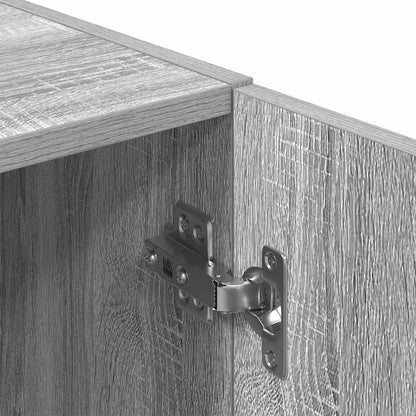vidaXL Ensemble de 2 meubles de cuisine gris en aggloméré coloris chêne sonoma