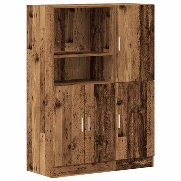 vidaXL Meuble de cuisine 2 pcs aspect bois de récupération bois d'ingénierie