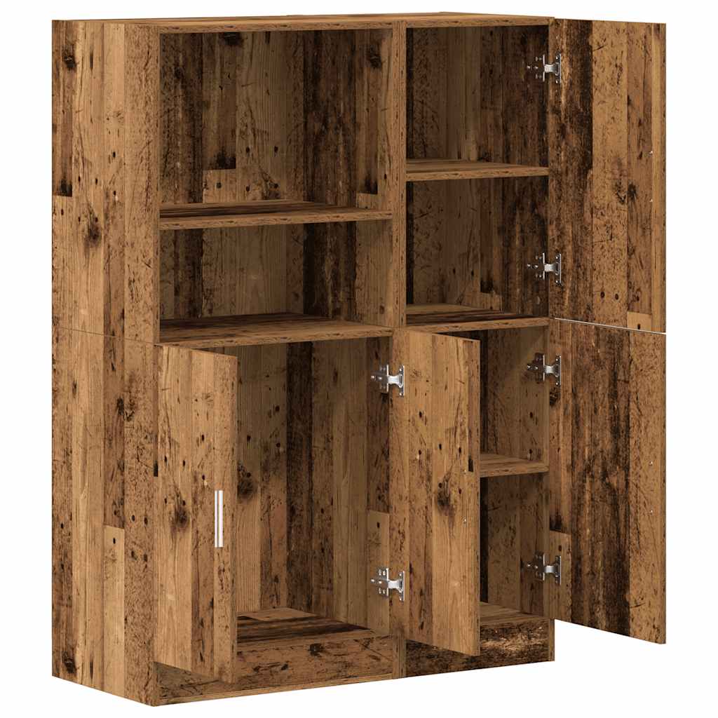 vidaXL Meuble de cuisine 2 pcs aspect bois de récupération bois d'ingénierie