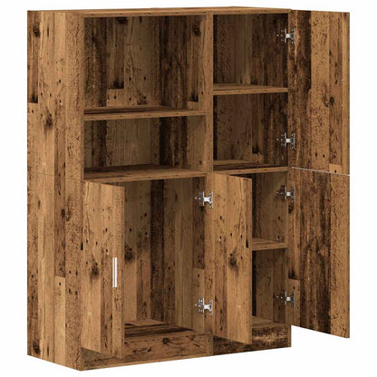 vidaXL Meuble de cuisine 2 pcs aspect bois de récupération bois d'ingénierie