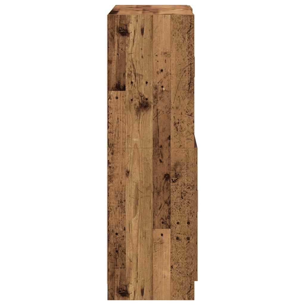 vidaXL Meuble de cuisine 2 pcs aspect bois de récupération bois d'ingénierie