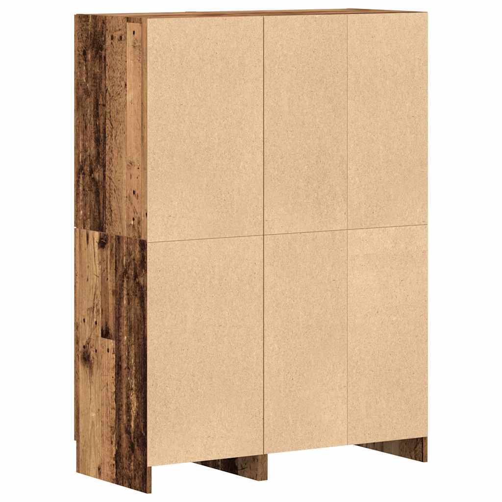 vidaXL Meuble de cuisine 2 pcs aspect bois de récupération bois d'ingénierie